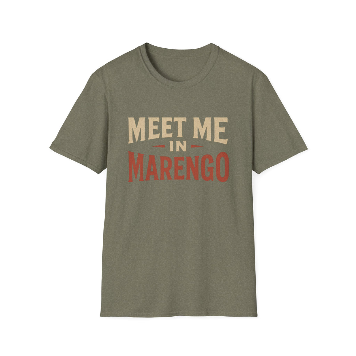 Beige and Rust Front Logo T-Shirt