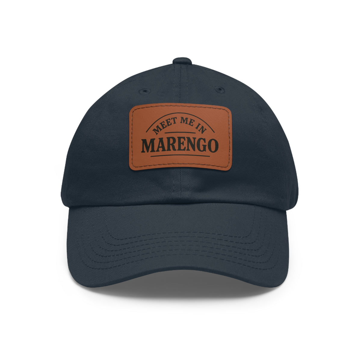 Dad Hat with leather patch- Basic Black Logo
