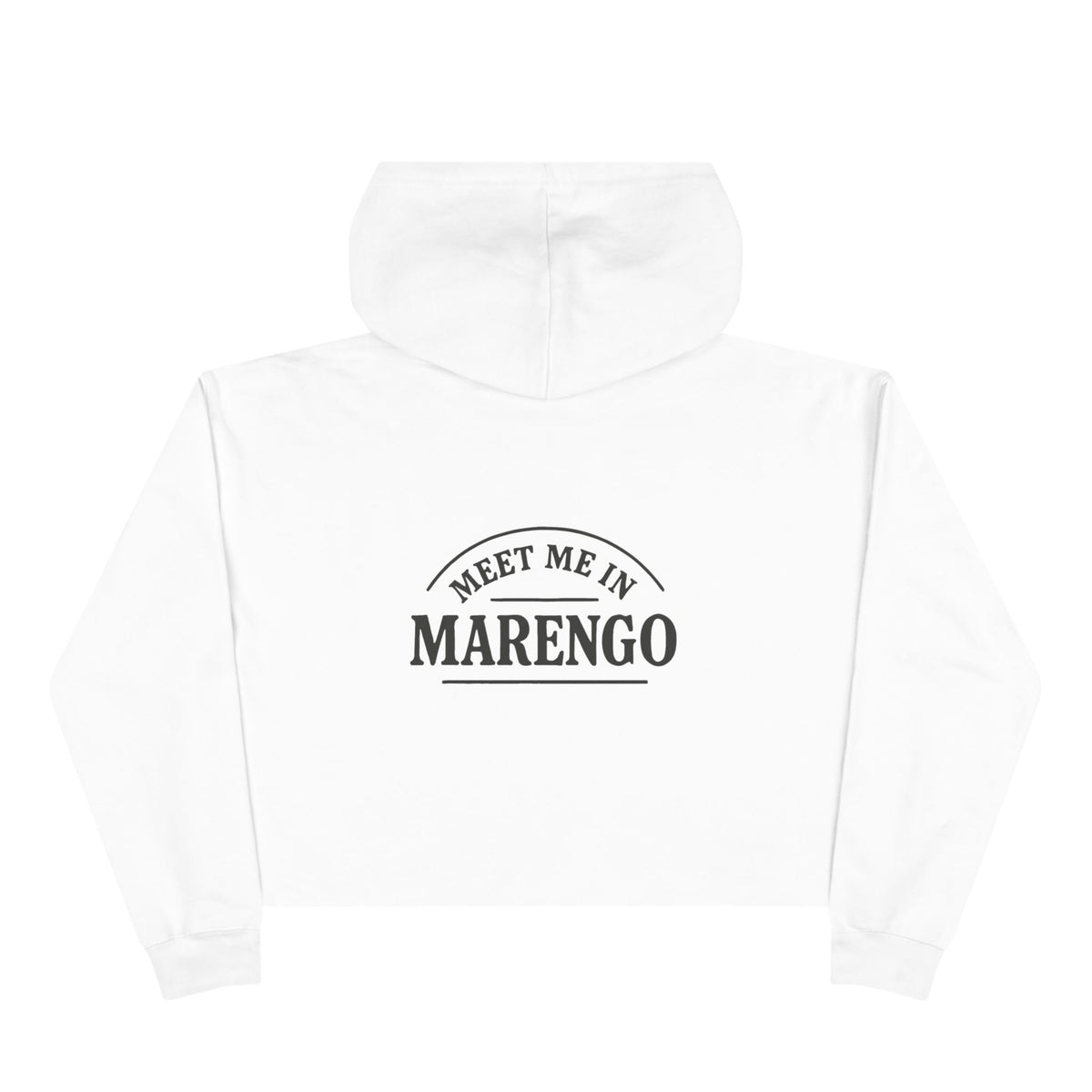 Crop Hoodie with Rear Logo  'Meet Me in Marengo' Basic Black
