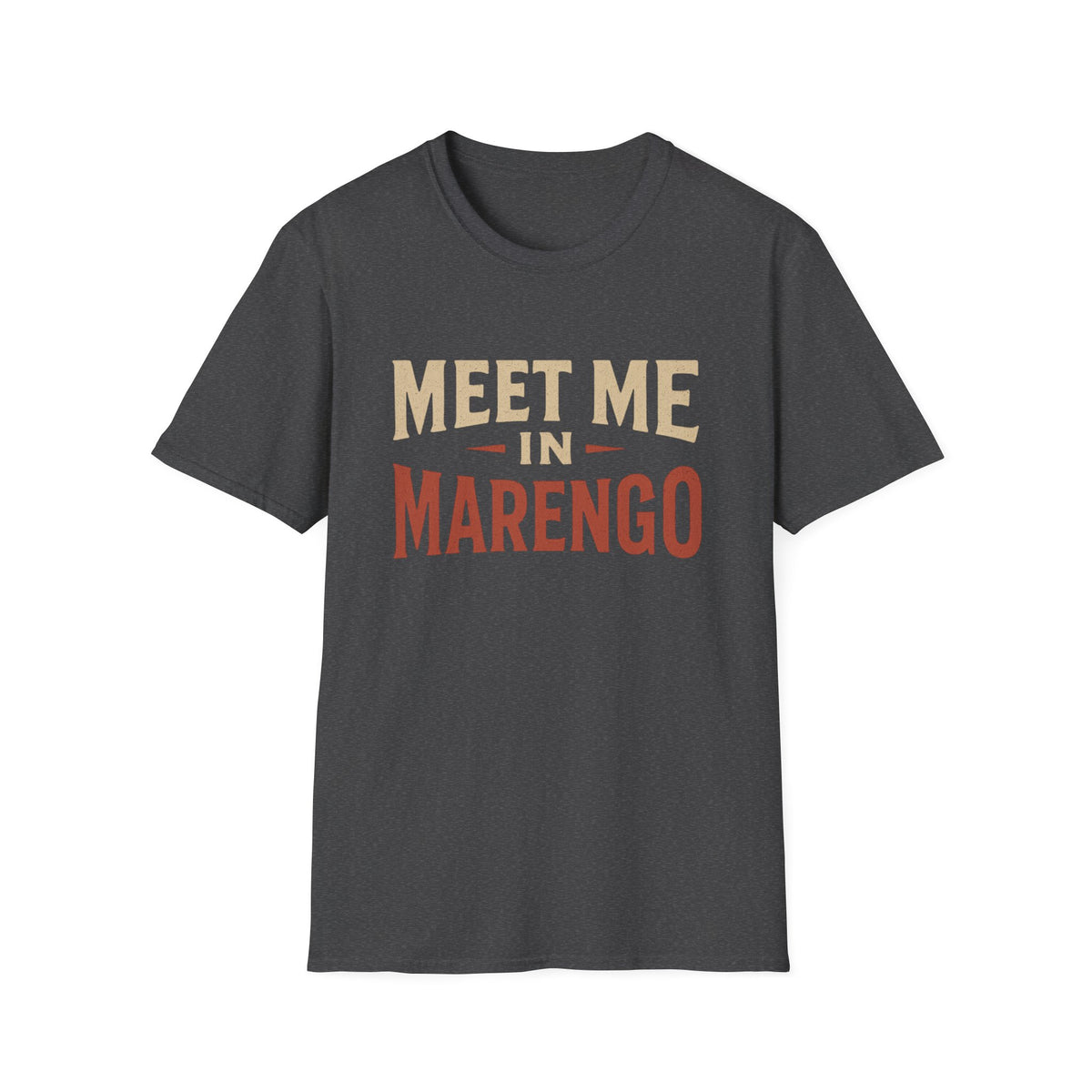 Beige and Rust Front Logo T-Shirt
