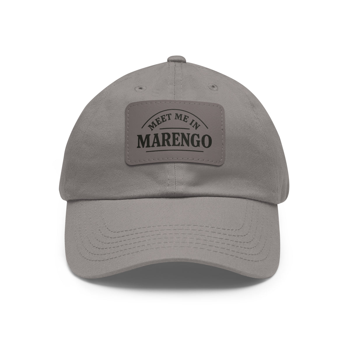 Dad Hat with leather patch- Basic Black Logo