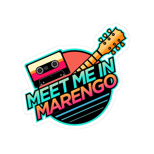 Meet Me In Marengo Retro Vibes Logo Sticker