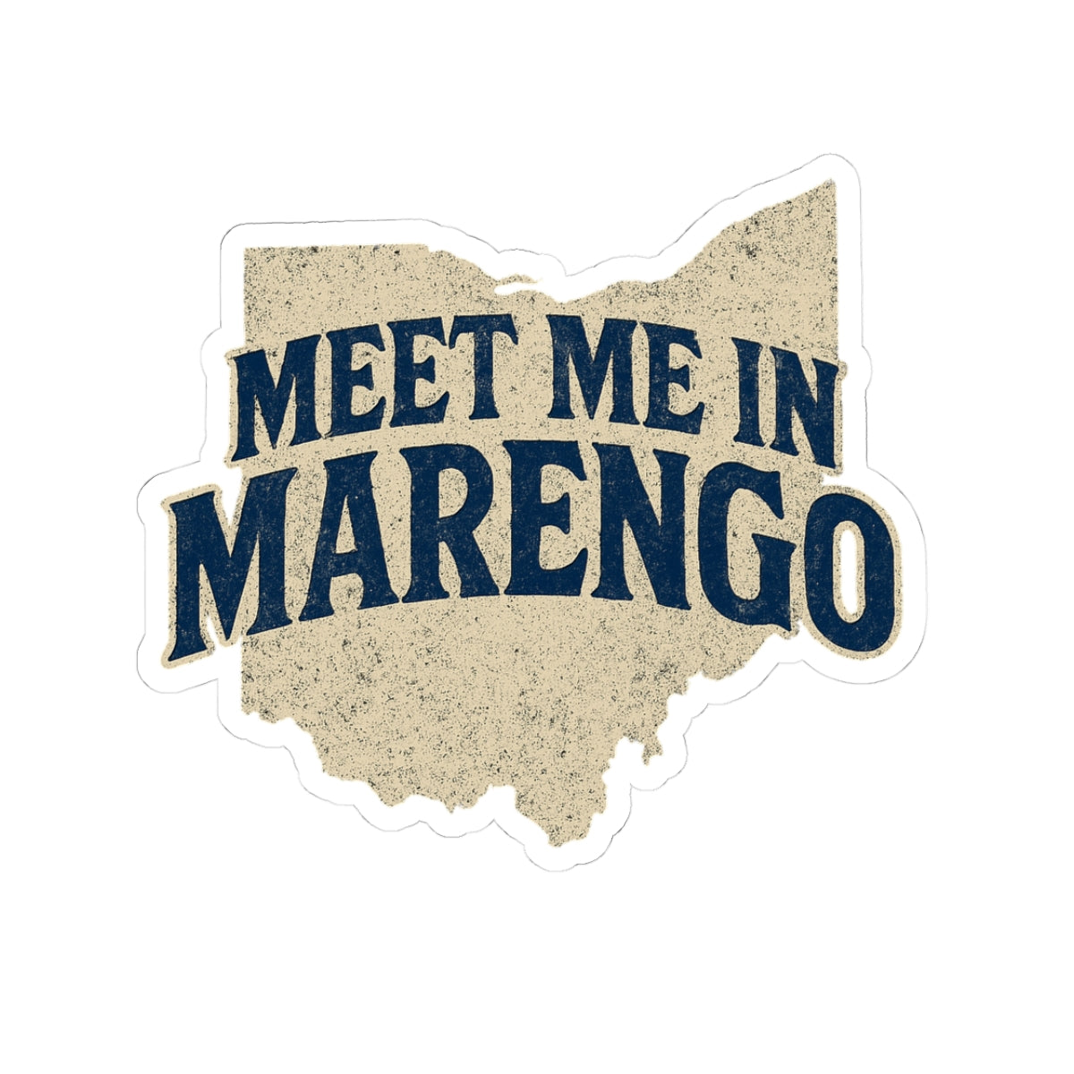 Meet Me in Marengo State Logo Sticker
