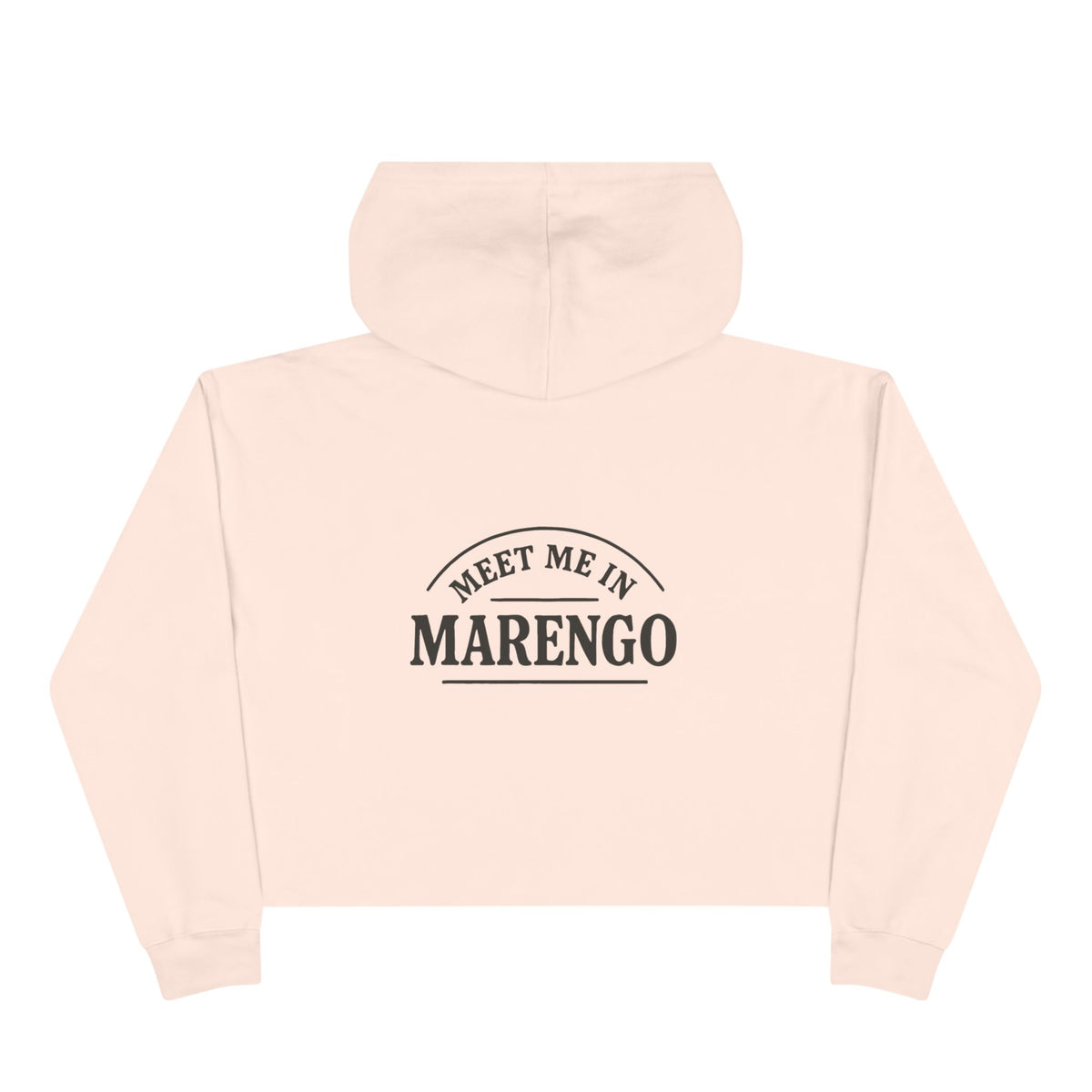 Crop Hoodie with Rear Logo  'Meet Me in Marengo' Basic Black