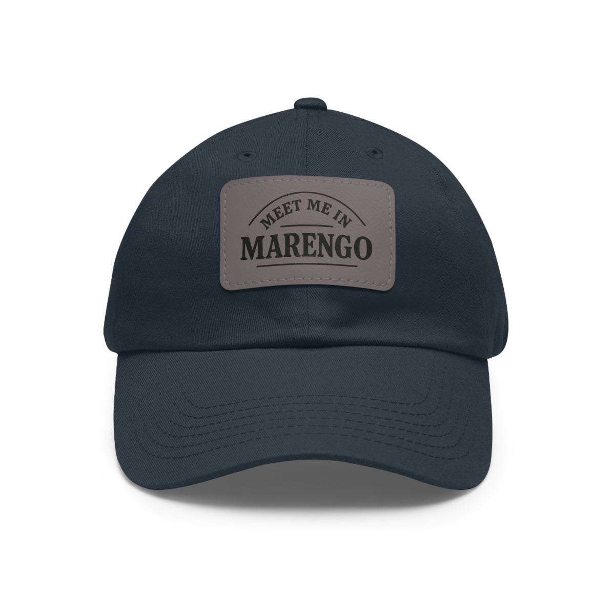 Dad Hat with leather patch- Basic Black Logo
