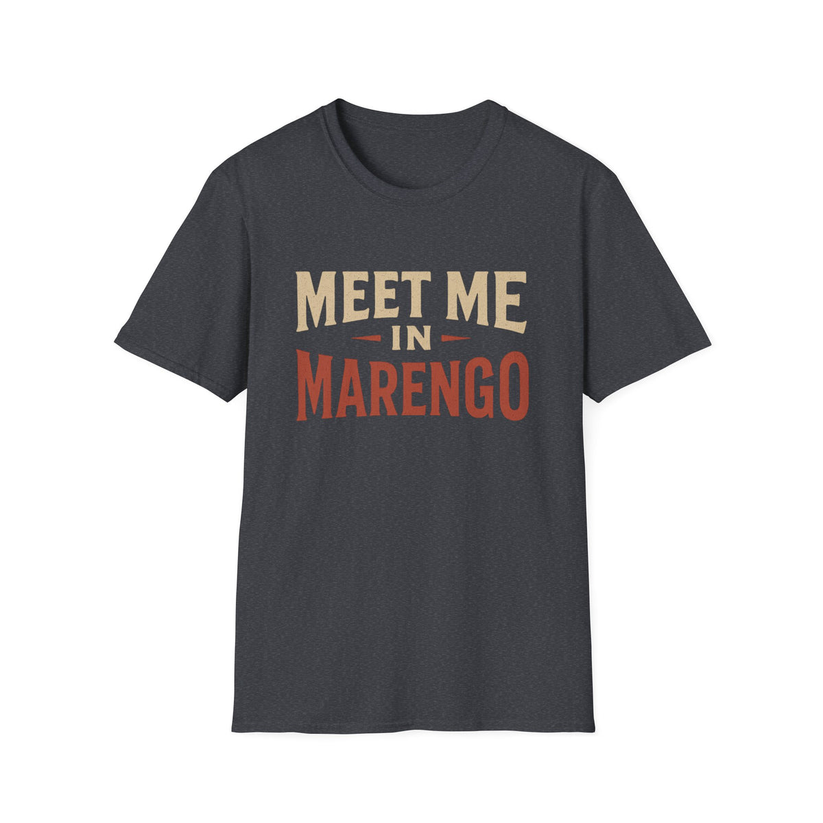Beige and Rust Front Logo T-Shirt