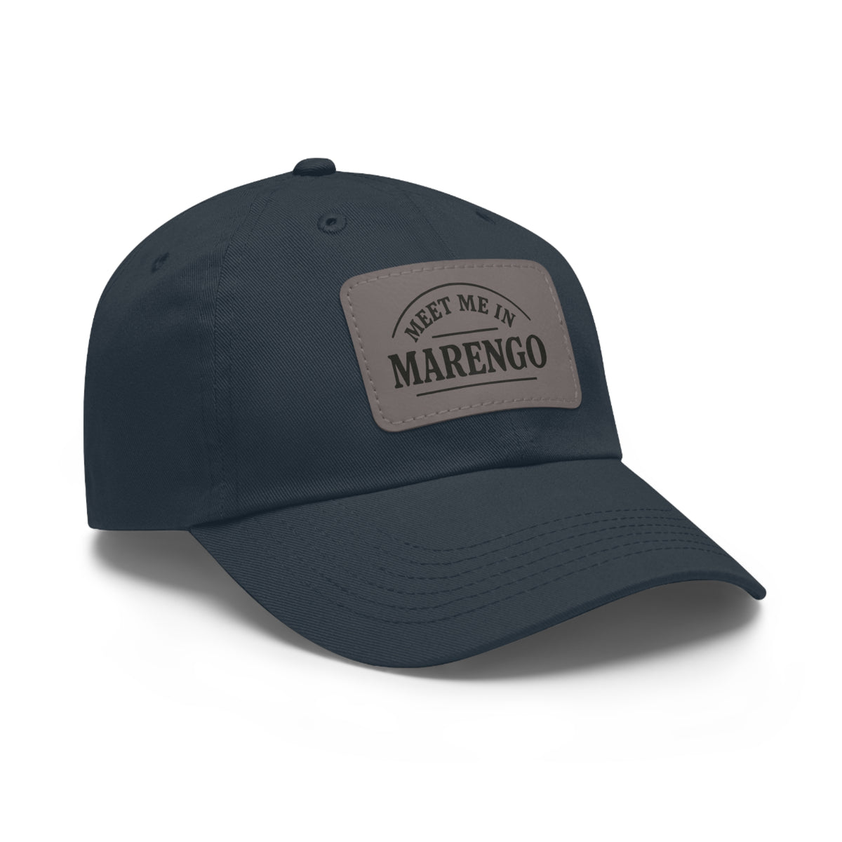 Dad Hat with leather patch- Basic Black Logo