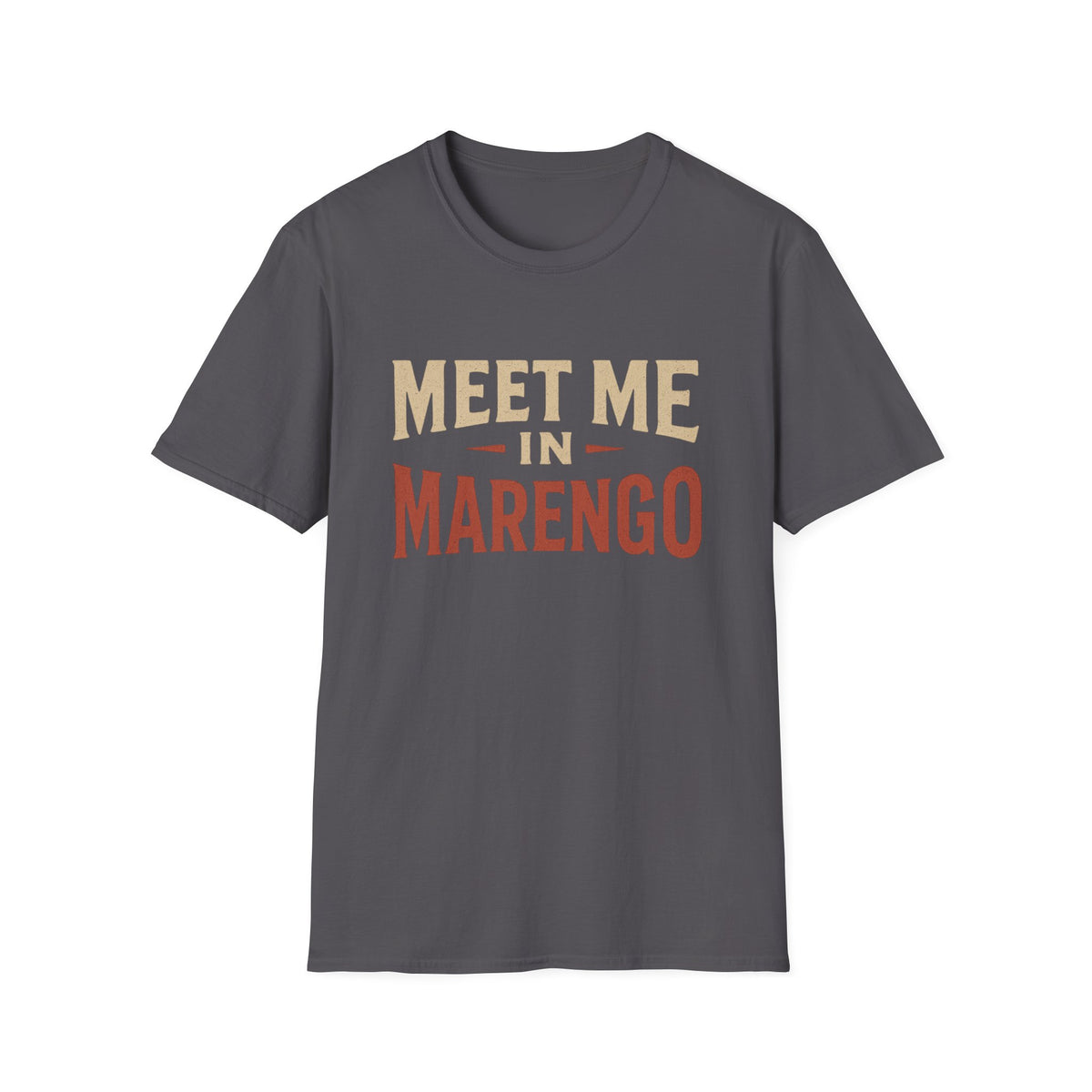 Beige and Rust Front Logo T-Shirt