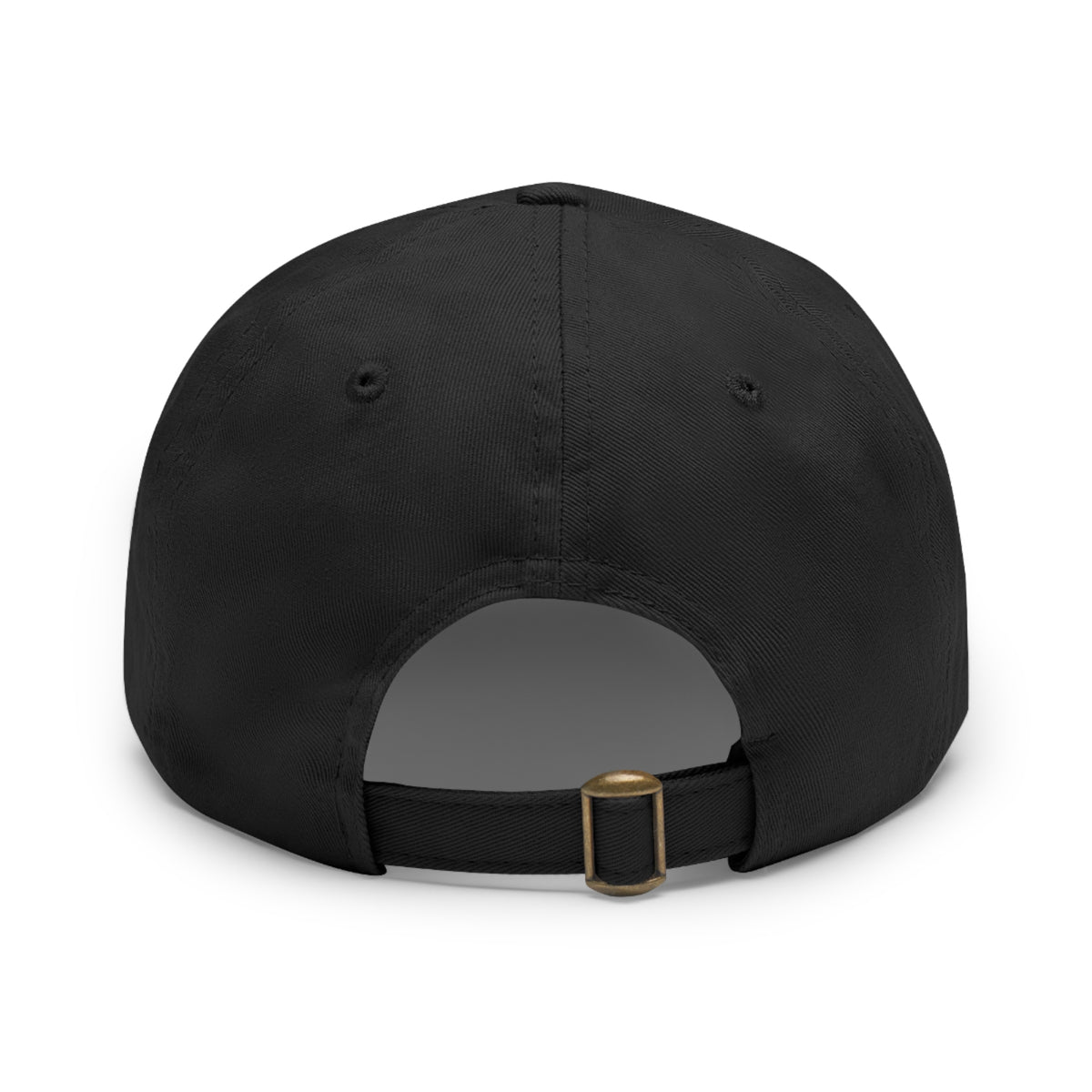 Dad Hat with leather patch- Basic Black Logo