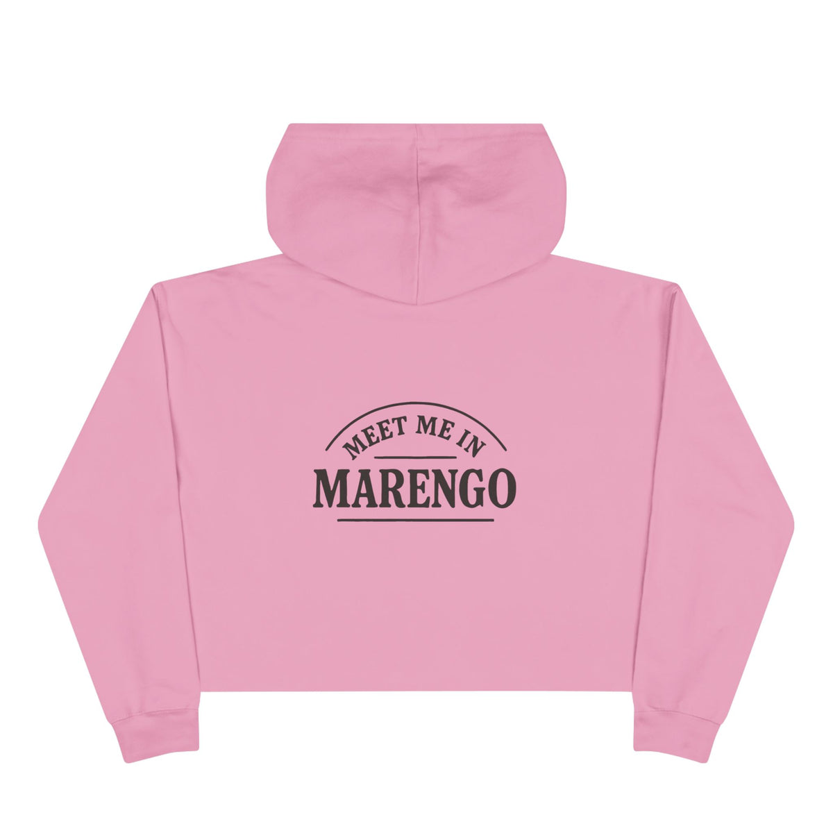 Crop Hoodie with Rear Logo  'Meet Me in Marengo' Basic Black
