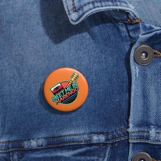 Retro Vibes 1.25" Logo Button Orange