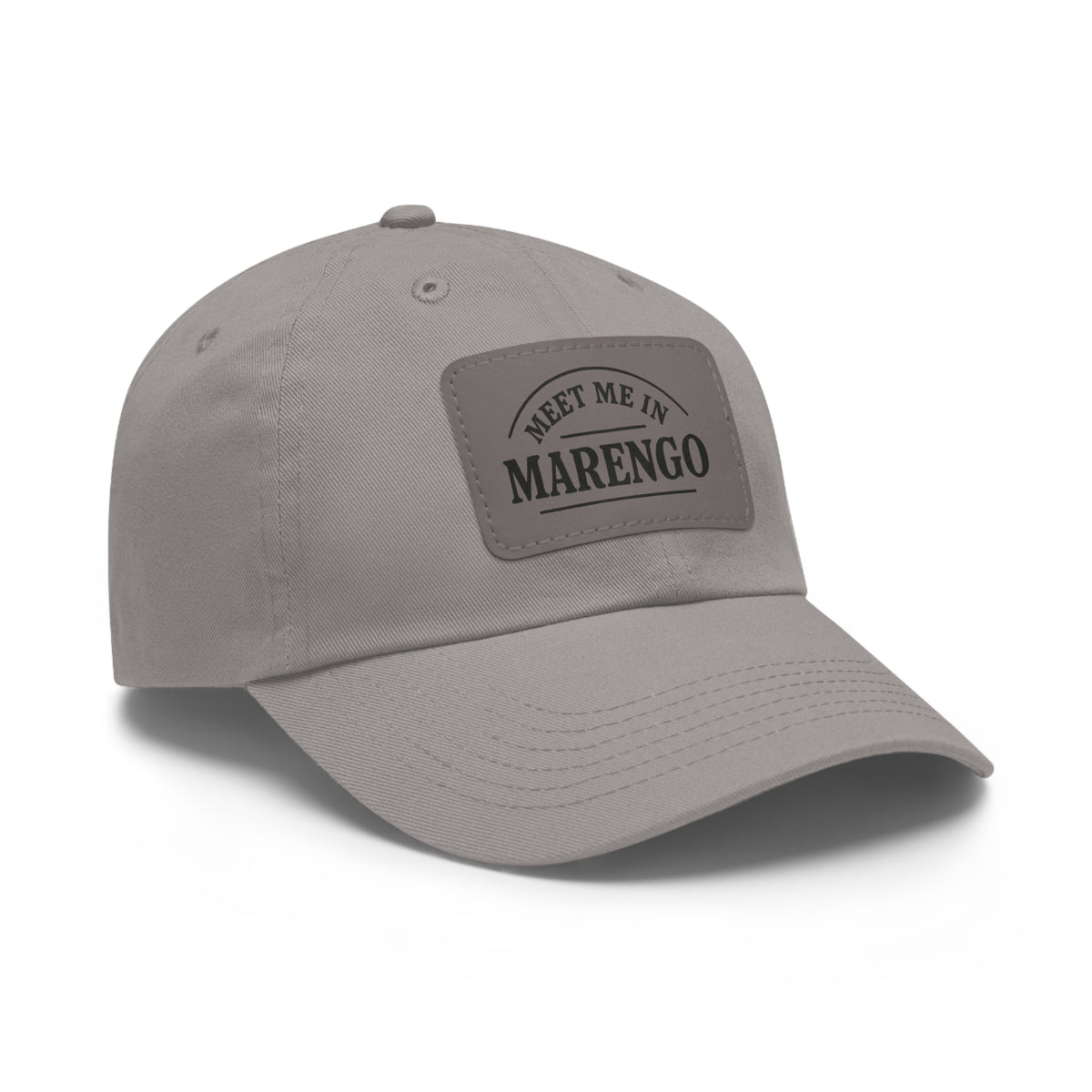 Dad Hat with leather patch- Basic Black Logo