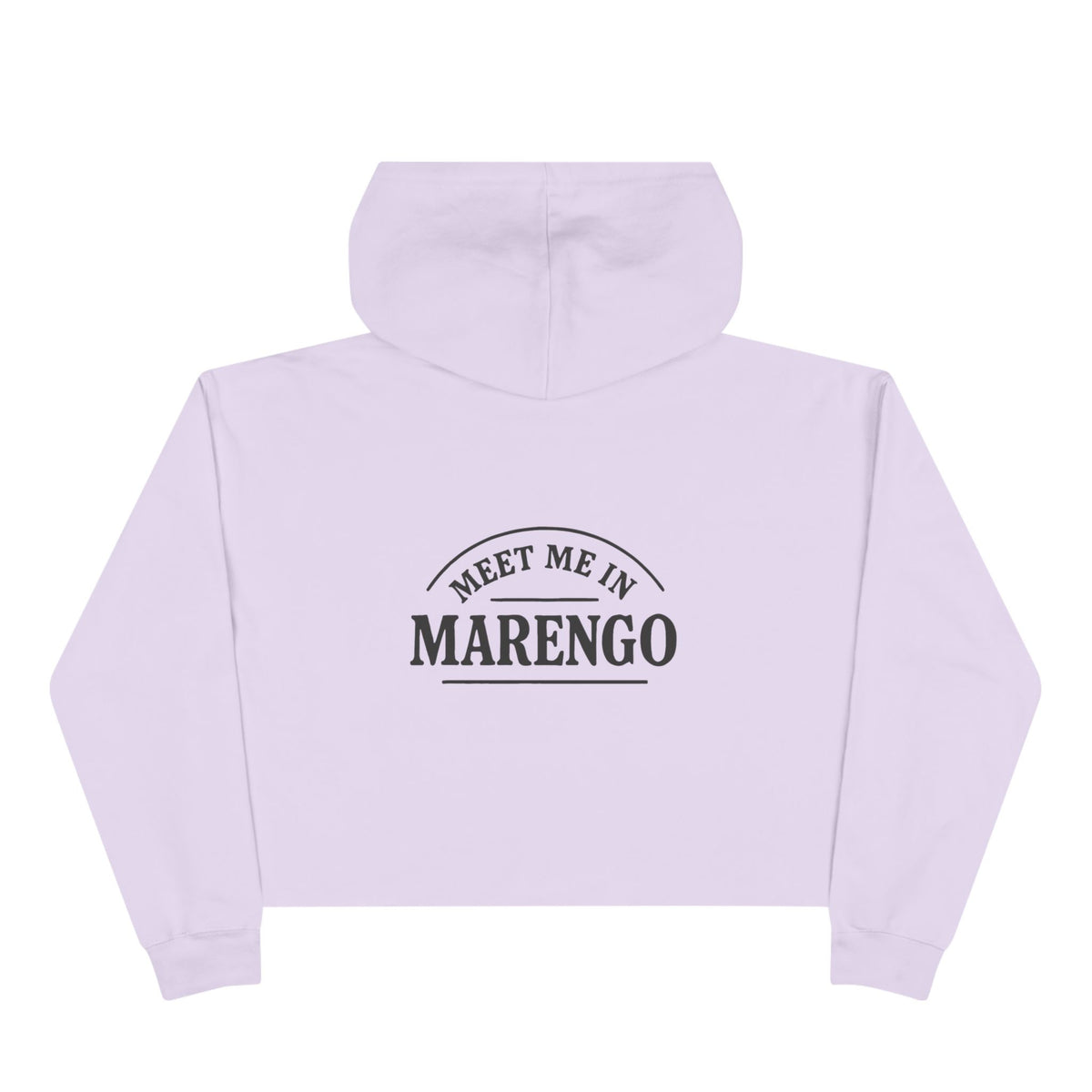 Crop Hoodie with Rear Logo  'Meet Me in Marengo' Basic Black