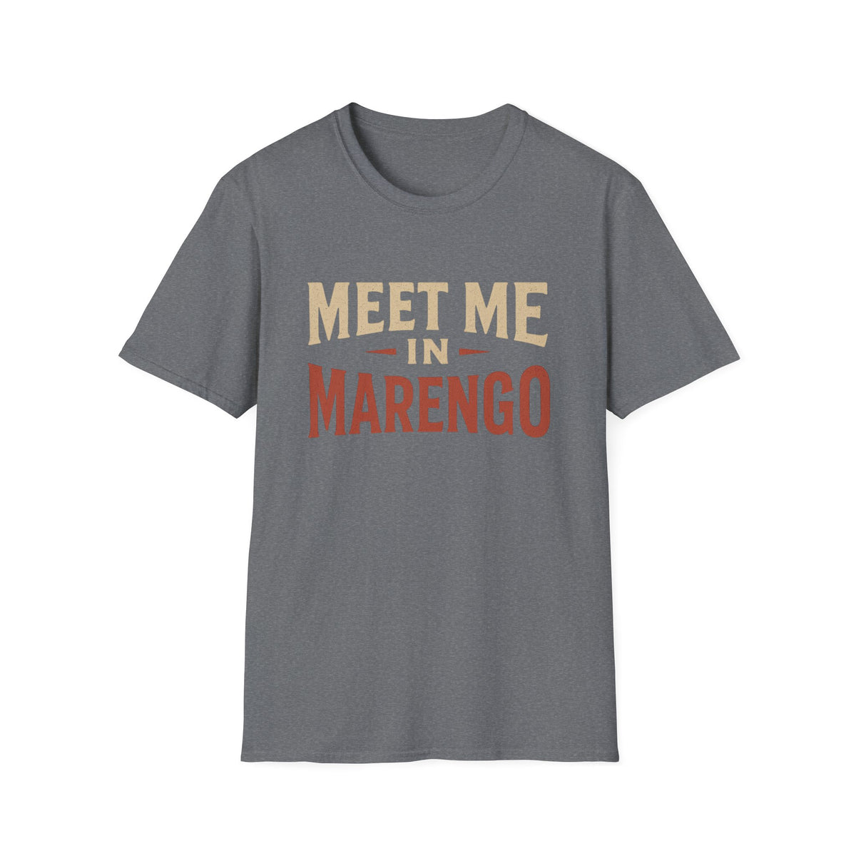 Beige and Rust Front Logo T-Shirt