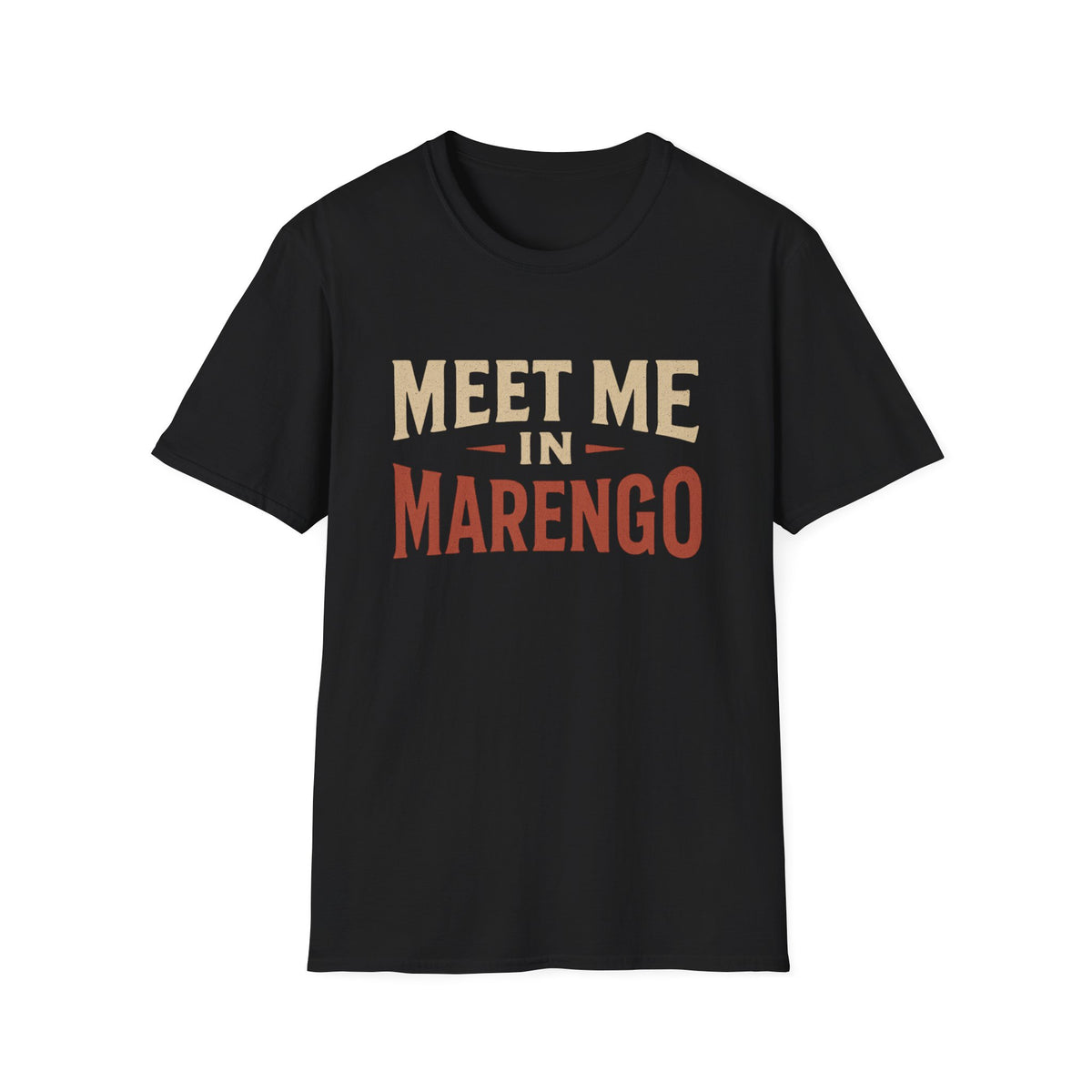 Beige and Rust Front Logo T-Shirt