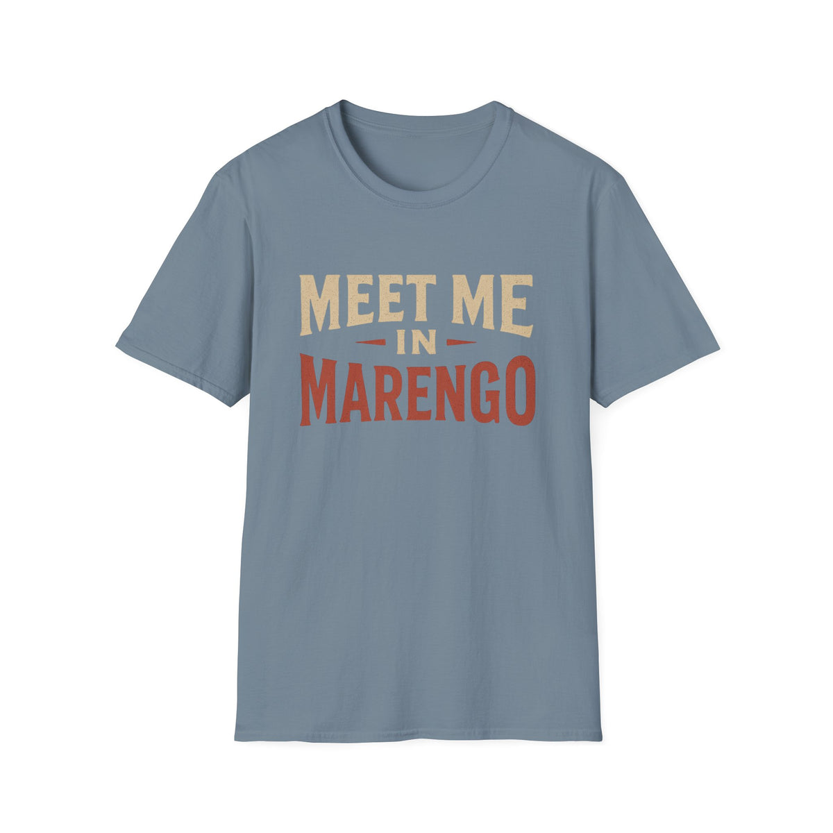 Beige and Rust Front Logo T-Shirt
