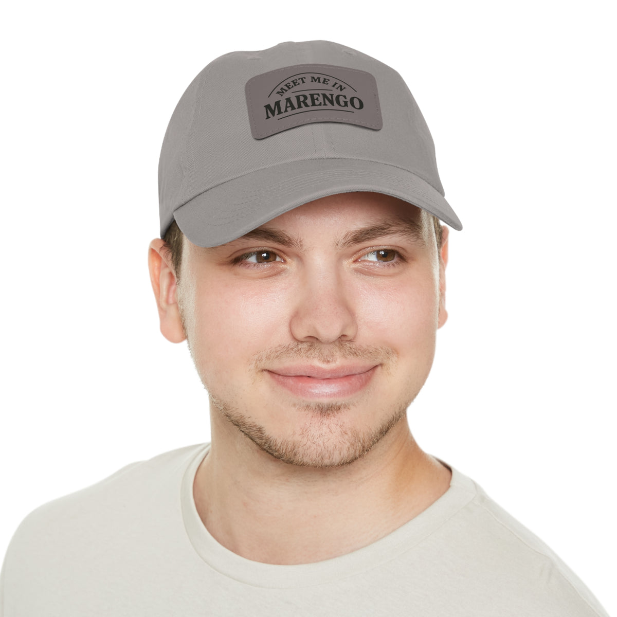 Dad Hat with leather patch- Basic Black Logo