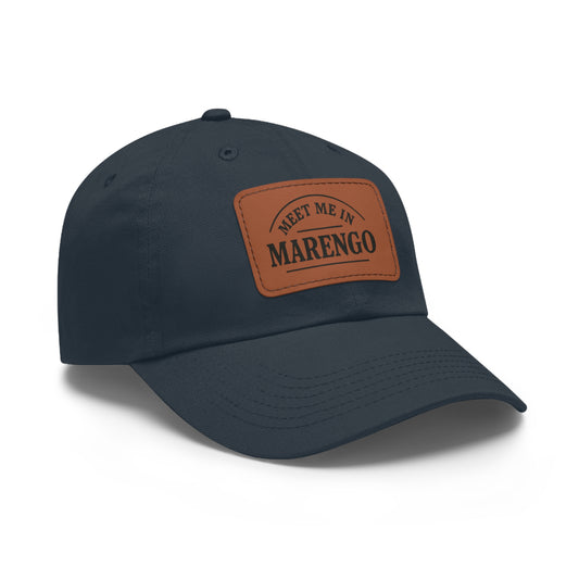 Dad Hat with leather patch- Basic Black Logo