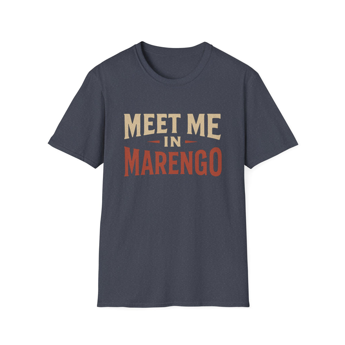 Beige and Rust Front Logo T-Shirt